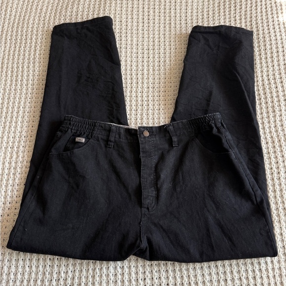 Lee Relaxed Fit Elastic Waist Denim Trouser Jeans size 16 Petite - Picture 2 of 5
